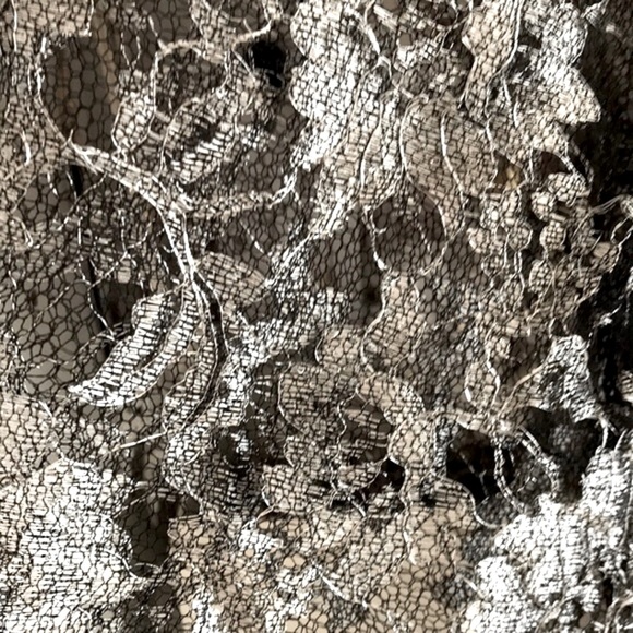 TIBI Metallic Floral Lace Open Back Mini Dress - Picture 8 of 15